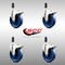 Service Caster 5 Inch 316SS Solid Poly Swivel 1-1/8 Inch Expanding Stem Caster Set Lock Brake SCC-SS316TTLEX20S514-SPUS-118-4 - alternate 4
